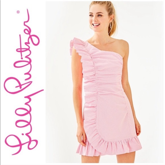 Lilly Pulitzer Tiffani Dress Havana Pink NWT - Picture 1 of 8